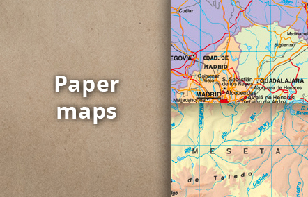 Paper maps from the Virtual Shop