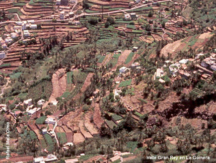 Barrancos abancalados en Valle Gran Rey, La Gomera