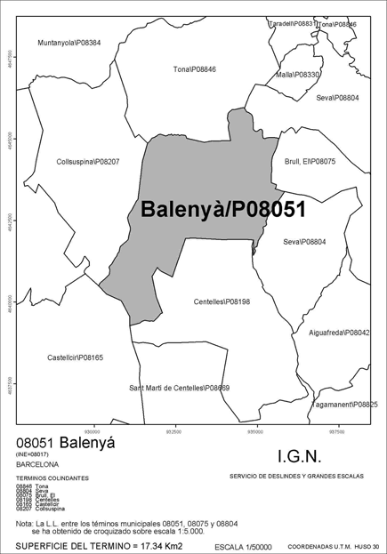 Ejemplo de certificación municipal: Balenyà