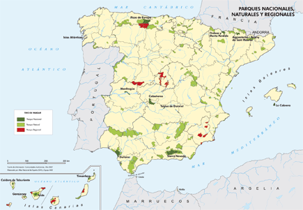 Los Parques Nacionales, Naturales y Regionales