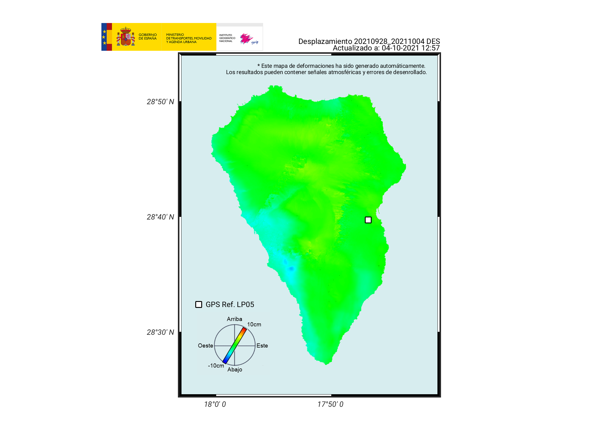 InSAR Desplazamiento