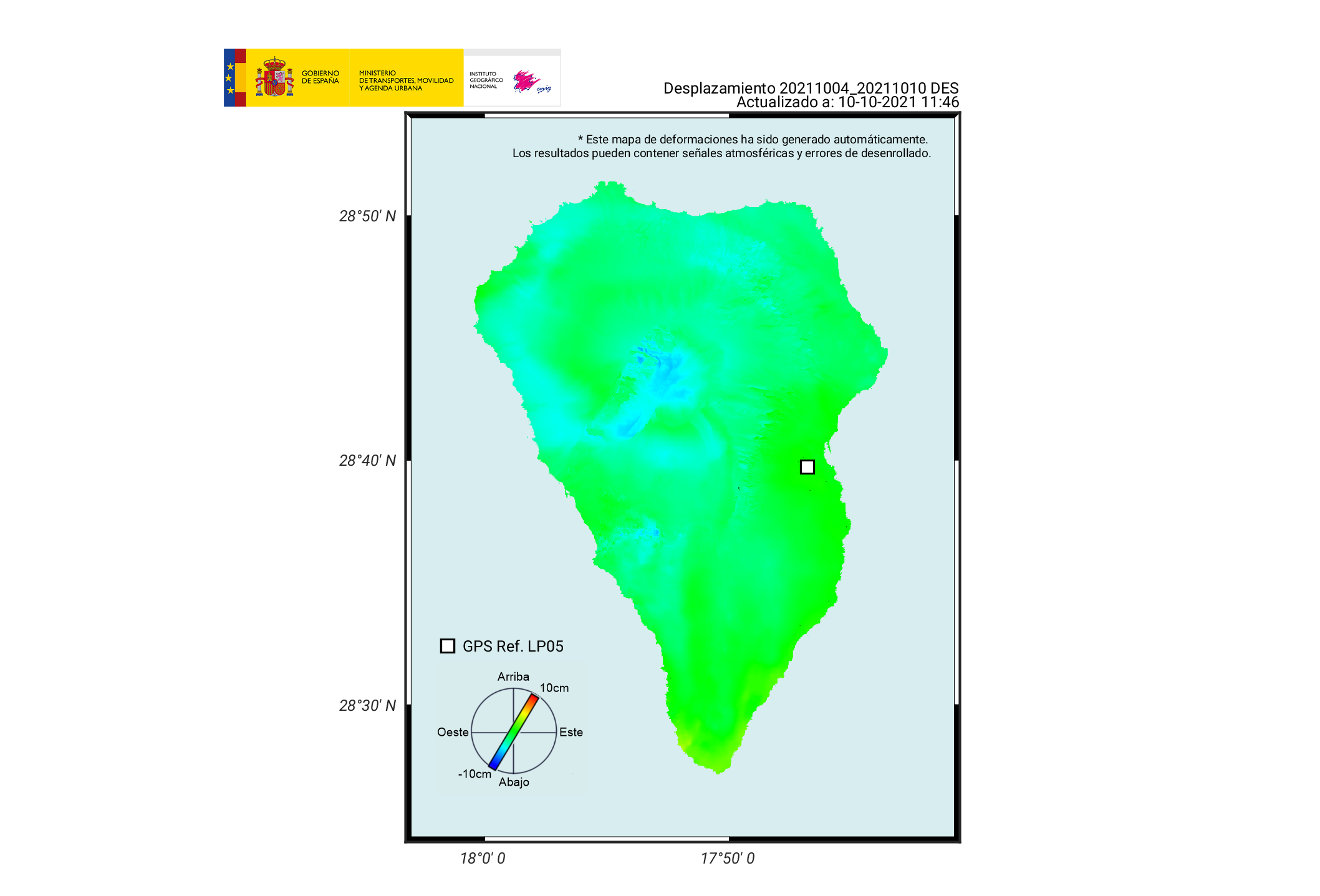 InSAR Desplazamiento