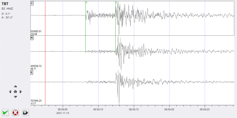 Registro sísmico TBT 6:56 UTC