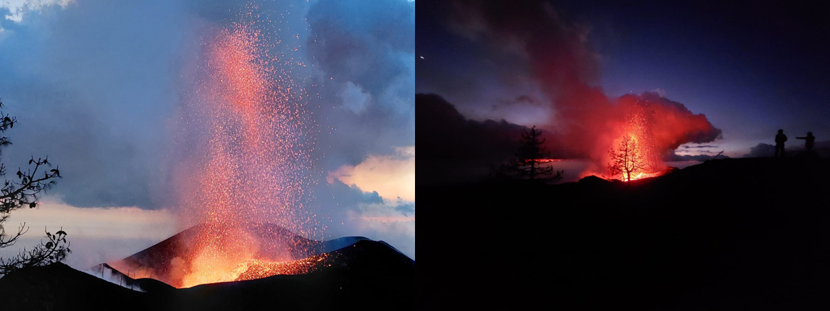 Imágenes del cono a última hora del dia de ayer