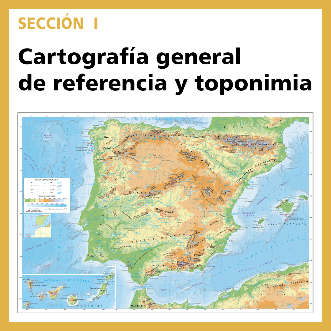 Cartografía general de referencia y toponimia en el Atlas Nacional de España 