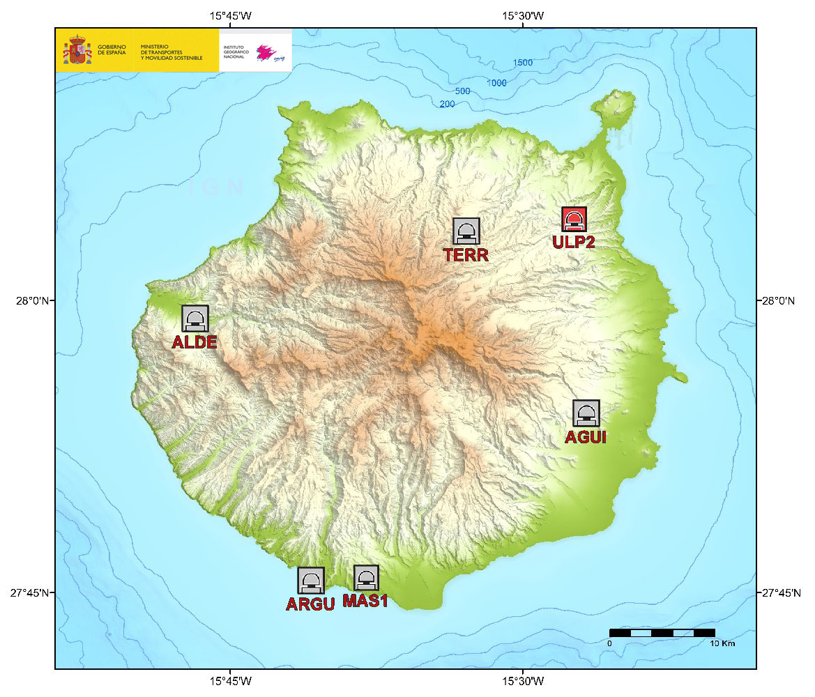 Mapa de estaciones de Gran Canaria