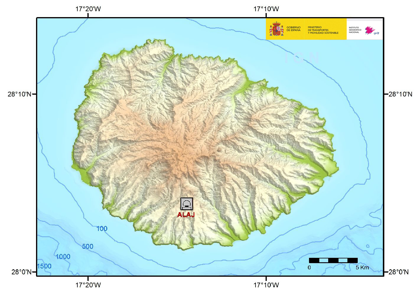 Mapa de estaciones de La Gomera