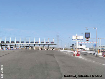 Radial-4, entrada a Madrid