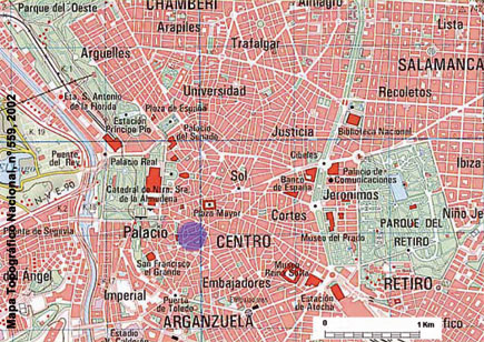 Mapa Topográfico. Madrid 1:50.000