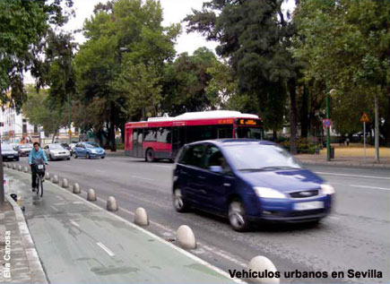Vehículos urbanos en Sevilla