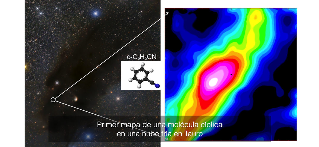 Primer mapa de una molécula cíclica en una nube fría en Tauro