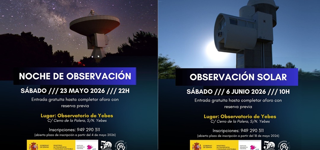 Noche de observación y observación solar 