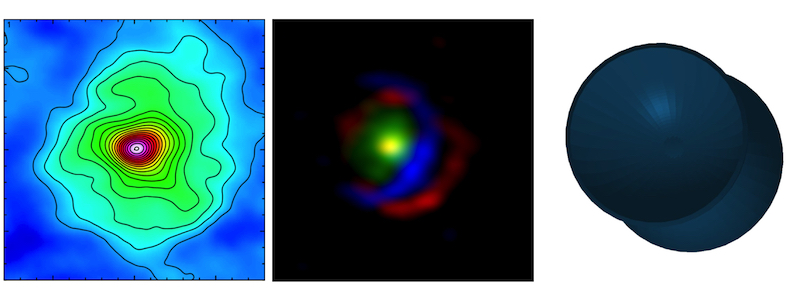 A peculiar structure has been discovered in the nebula of the binary star 89 Herculis