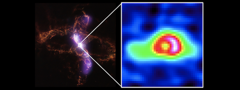 La estrella simbiótica R Aqr observada en su fase más crítica