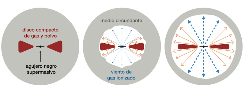 Galaxias activas: un diseño inteligente para alimentar al monstruo central