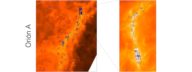 : A new method unveils the properties of three molecular clouds