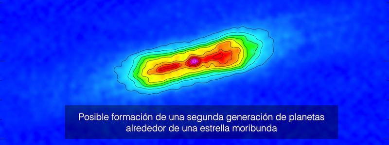 Posible formación de una segunda generación de planetas alrededor de una estrella moribunda