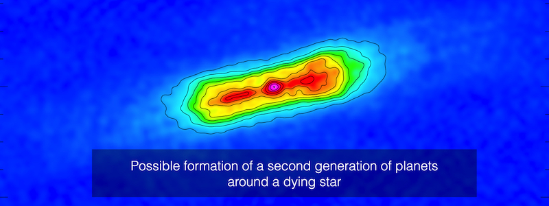 Possible formation of a second generation of planets around a dying star