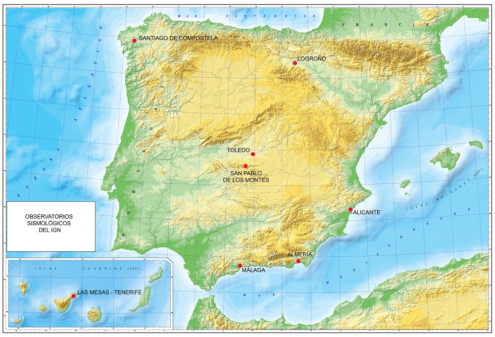 Mapa de Observatorios Sismológicos