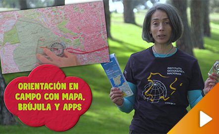 Orientación en campo con mapa, brújula y apps