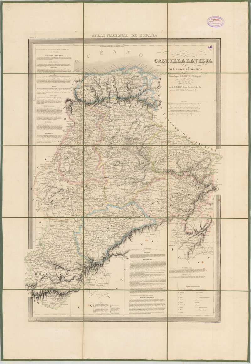 repertorio desconectado Practicar senderismo Castilla La Vieja. Mapas generales. 1849