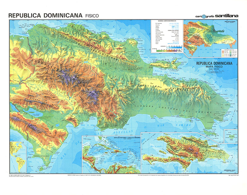 Rep blica Dominicana Mapas F sicos 1981
