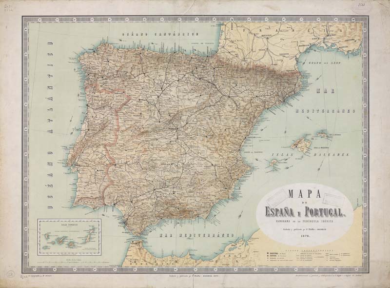 España y Portugal [Material cartográfico] : mapa político y de