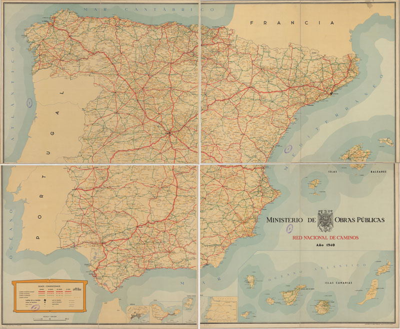 España. Carreteras. 1940