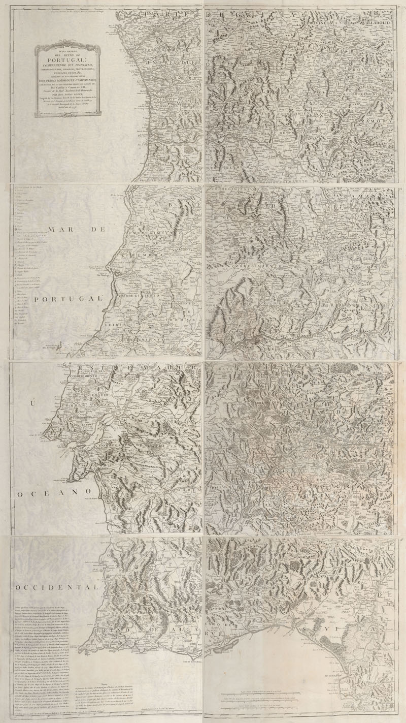 Mapa General del Reyno de Portugal. Por Don Tomás López Geografo de