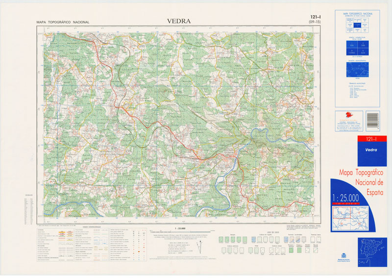 Vedral Map Vedra. Mapa Topográfico Nacional 1:25.000. 2002