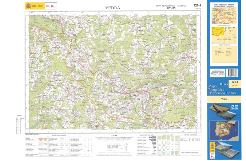 Vedral Map Vedra. Mapa Topográfico Nacional 1:25.000. 2010