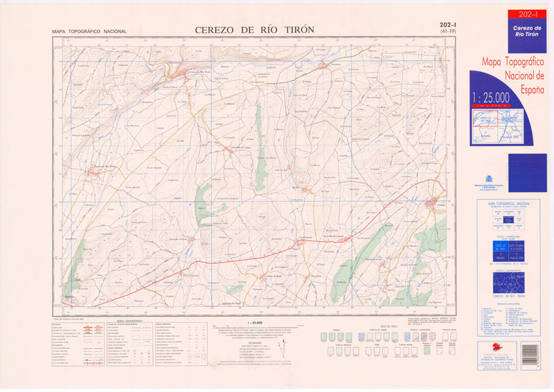 Cerezo de Río Tirón. Mapa Topográfico Nacional 125.000. 1994 Cerezo de Río Tirón. Mapa Topográfico Nacional 125.000. 1994