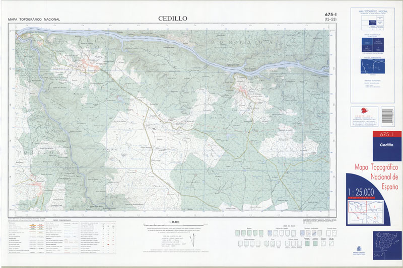 Cedillo. Mapa Topográfico Nacional 1:25.000. 2002