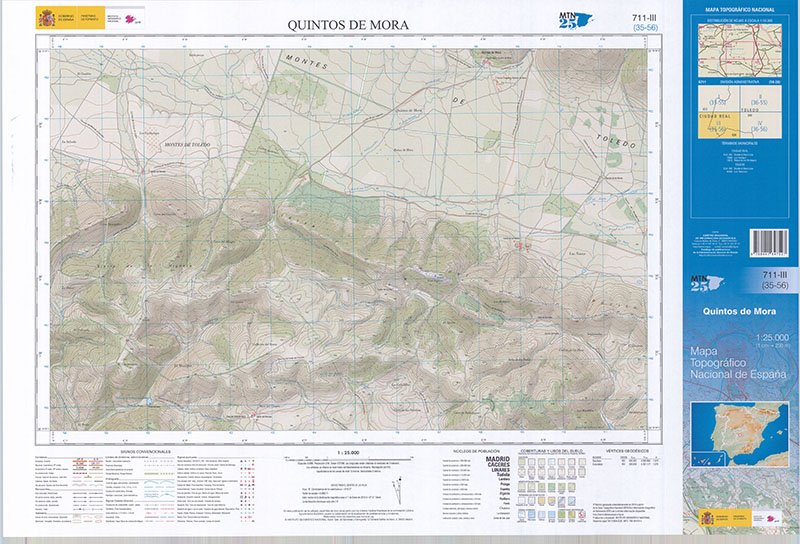 Quintos de Mora. Mapa Topográfico Nacional 125.000. 2018