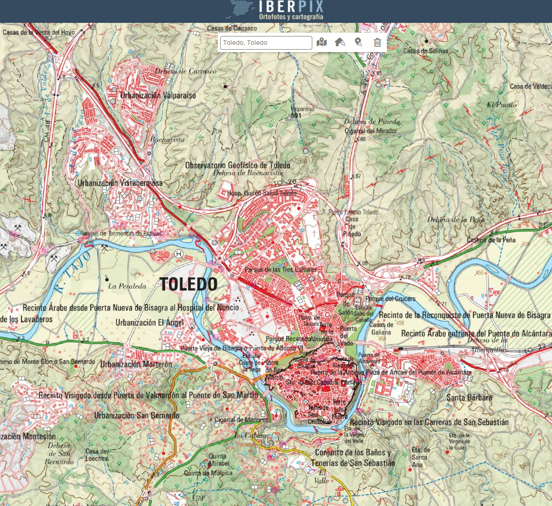 Iberpix:  ver online mapas, imágenes aéreas, terremotos y mucho más