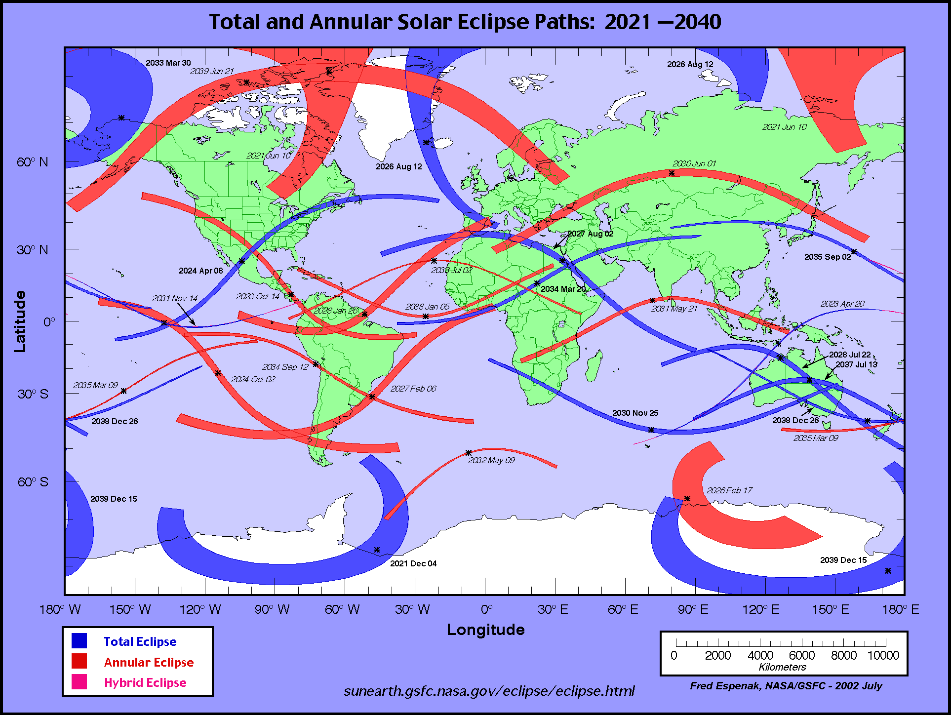 Eclipses de Sol 2021-2040