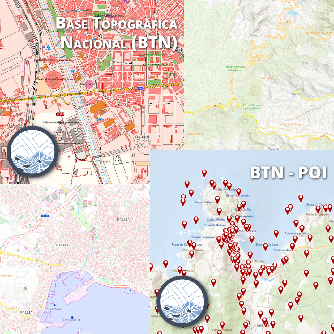 Actualización de la Base Topográfica Nacional (BTN) del IGN y los puntos de interés (BTN-POI)