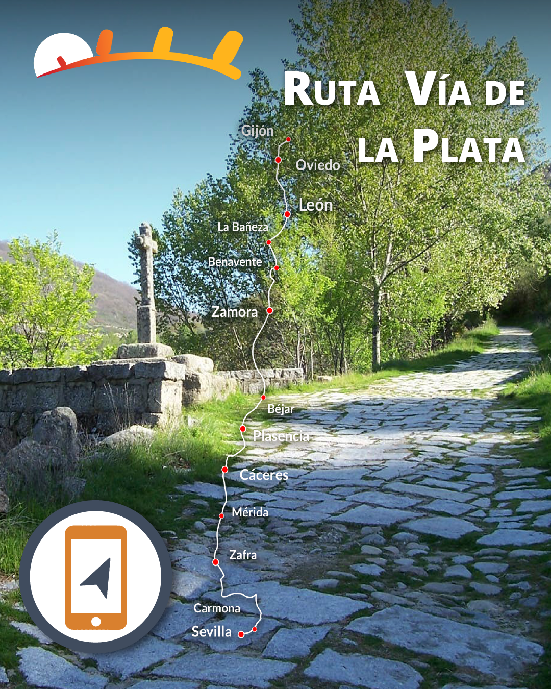 Disponible la Ruta Vía de la Plata en Centro de Descargas y visualizador de Naturaleza, Cultura y Ocio