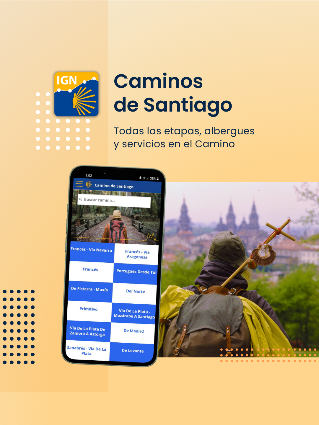 Actualizada la app móvil Caminos de Santiago