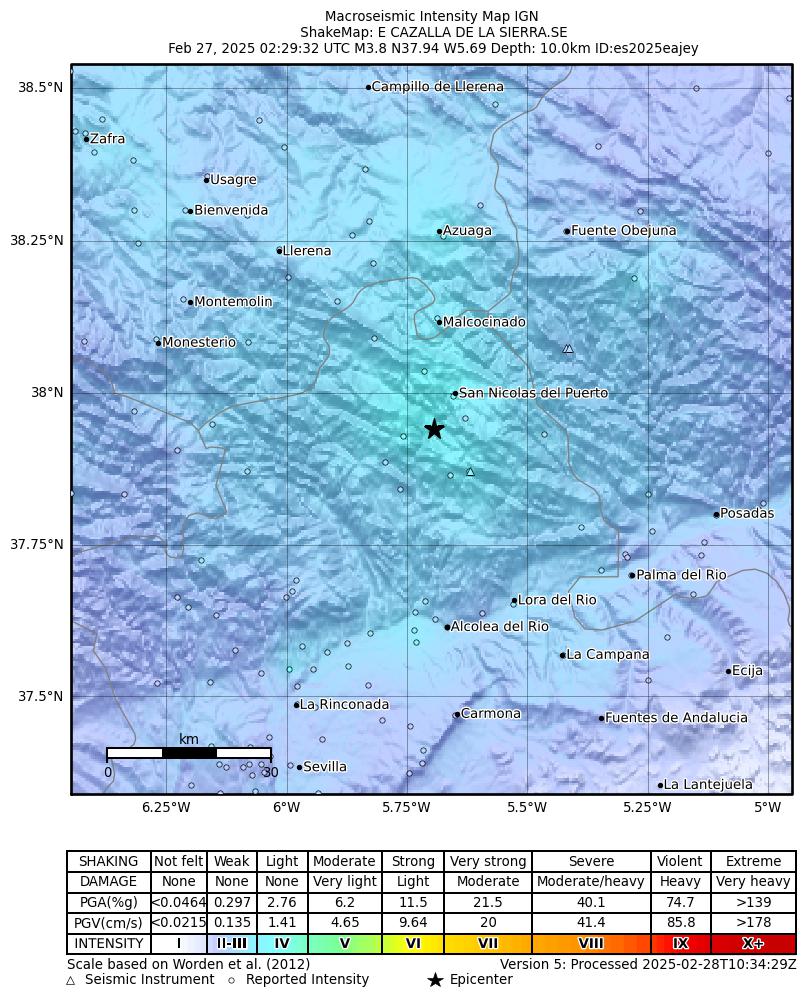Shakemaps Instituto Geográfico Nacional